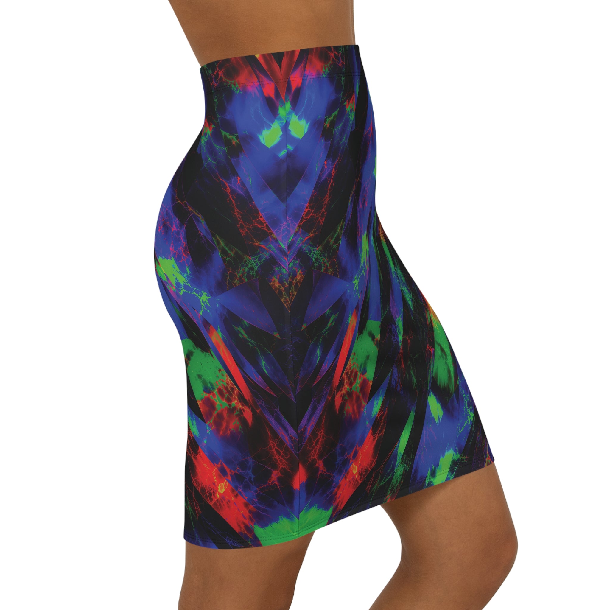 Neon Voltage Opal Pencil Skirt