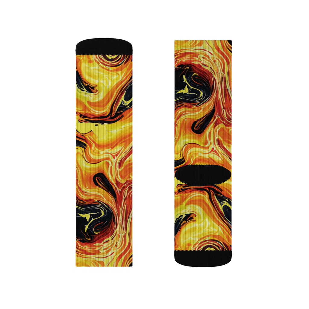 Socks, The Coolest Inferno Swirl Crew Socks