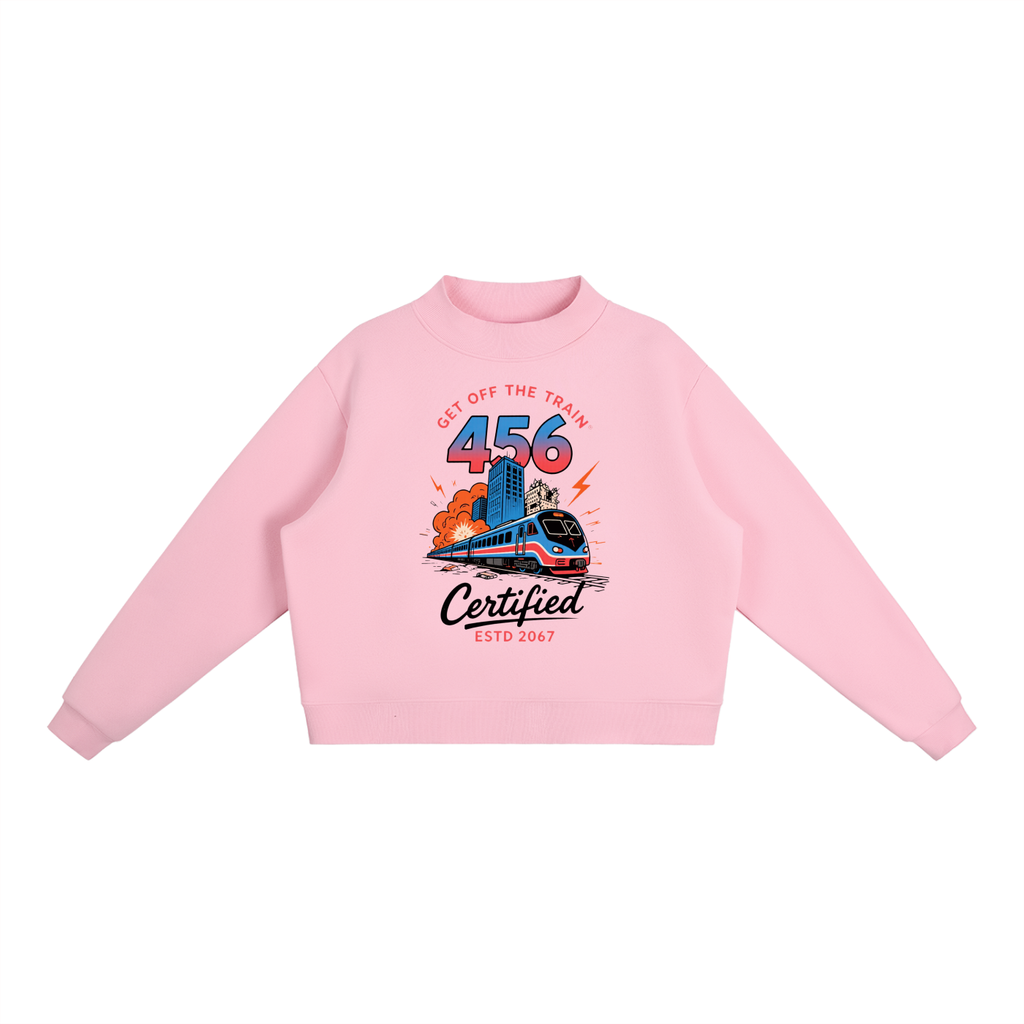 Not Your Usual 456 Certified Essential Fleece Mock-Neck Crew Sweatshirt