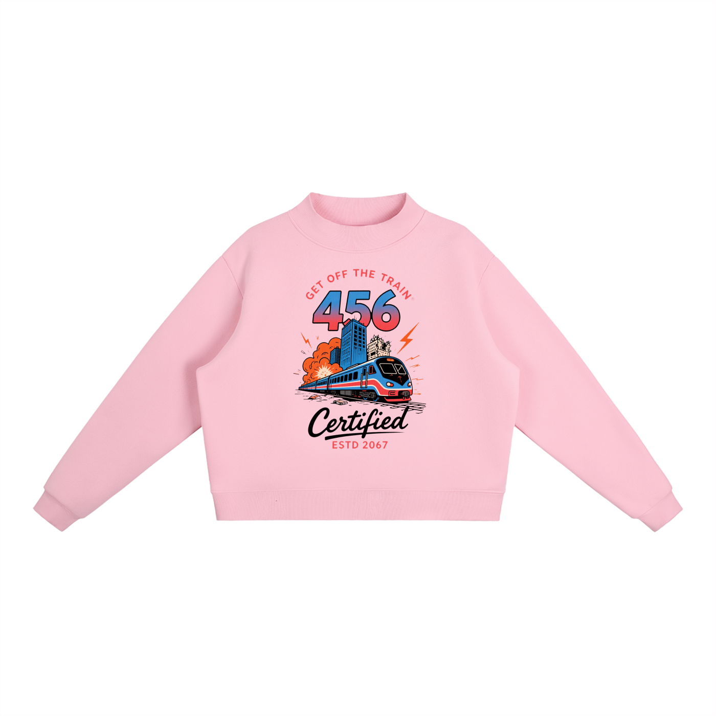 Not Your Usual 456 Certified Essential Fleece Mock-Neck Crew Sweatshirt