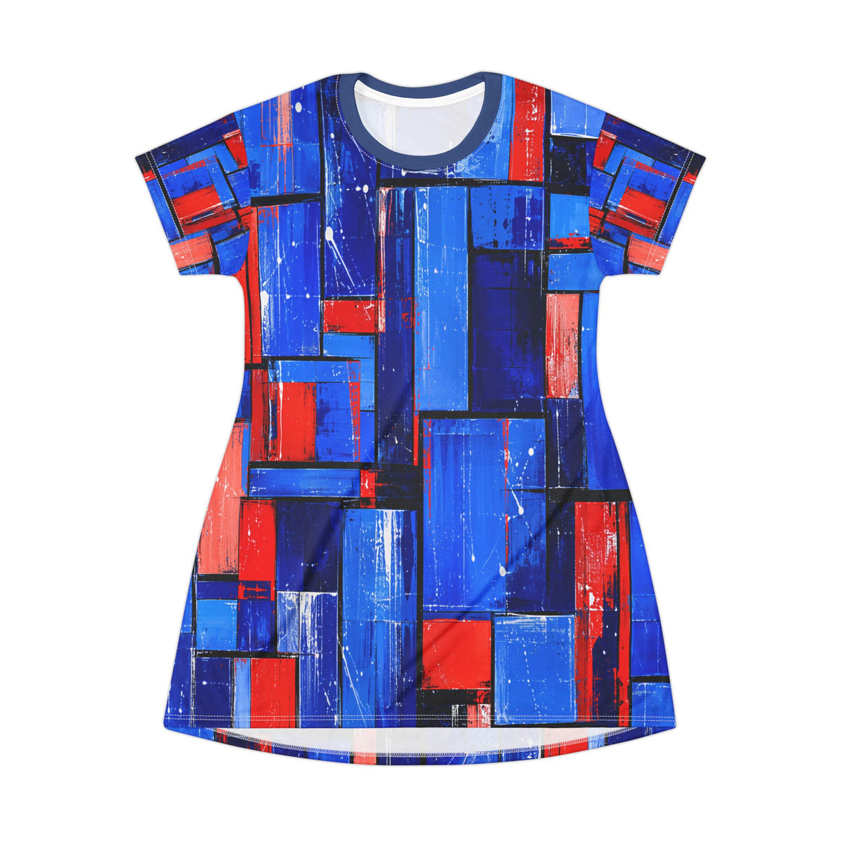 T-Shirt Dress, Not Your Basic Opal Blue Block