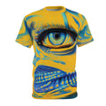 Solar Gaze Opal Eye Tee Bold Yellow & Blue T-Shirt