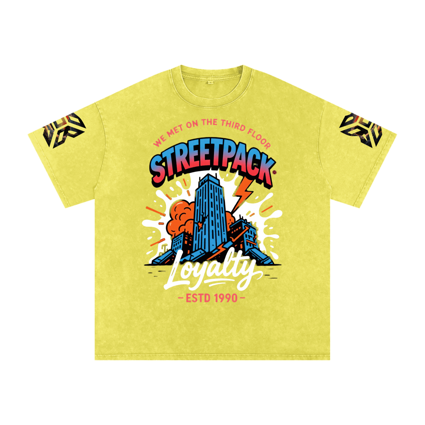 Not Just Another Snow Washed Oversized Cotton T-Shirt Third Floor Loyalty