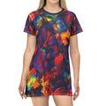Opal Colorful Brushstroke T-Shirt Dress