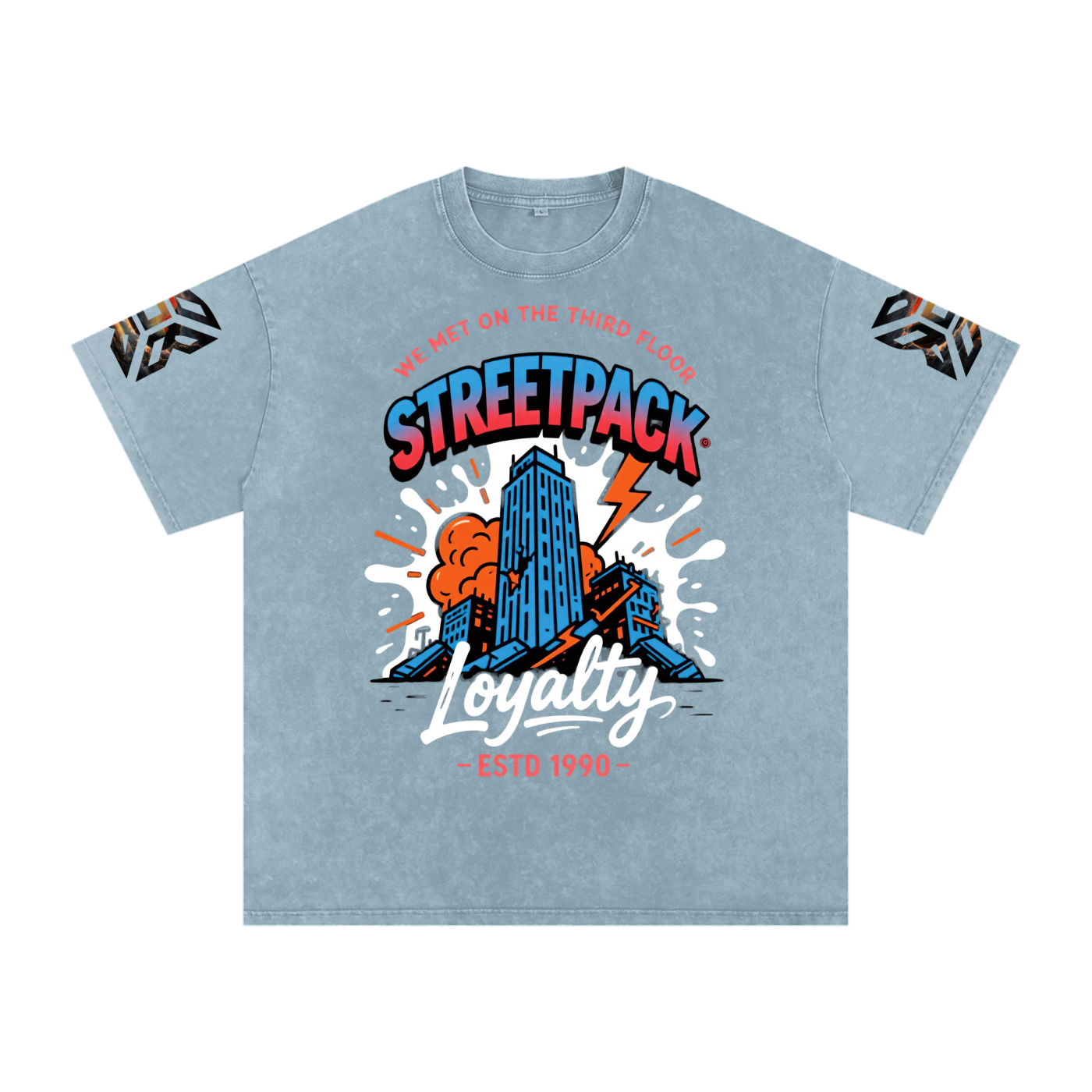 Not Just Another Snow Washed Oversized Cotton T-Shirt Third Floor Loyalty