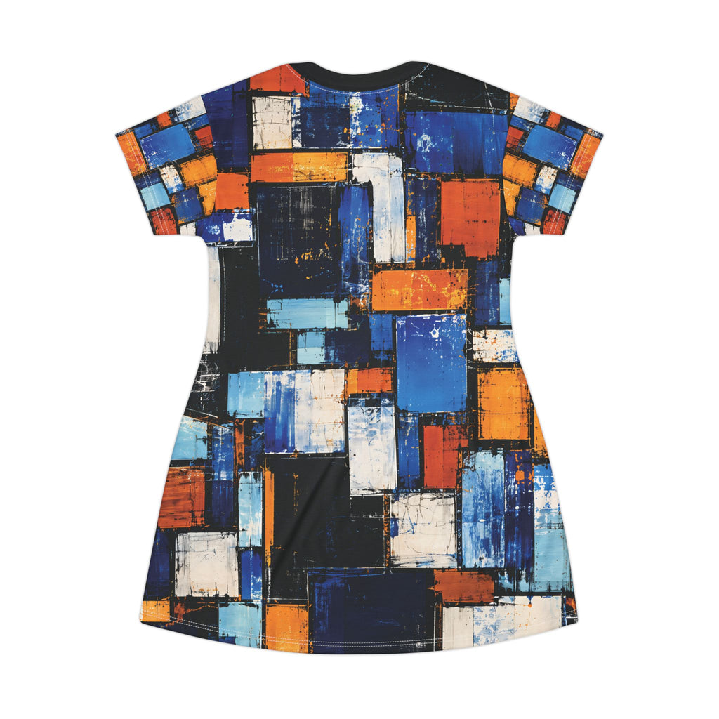 T-Shirt Dress, Not Your Basic Opal Abstract Block