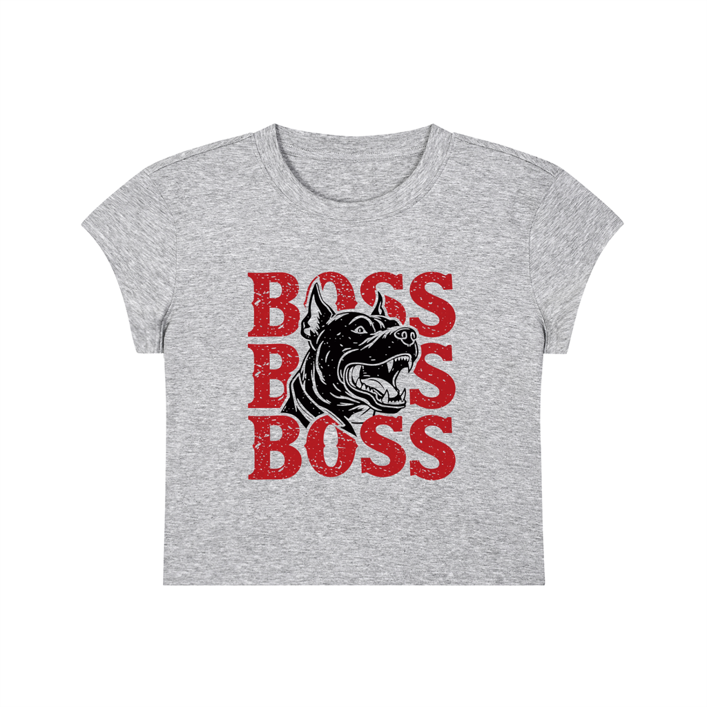 Not Silent Women's Slim-Fit Cropped T-Shirt - Boss Bark Women’s Crop Tee