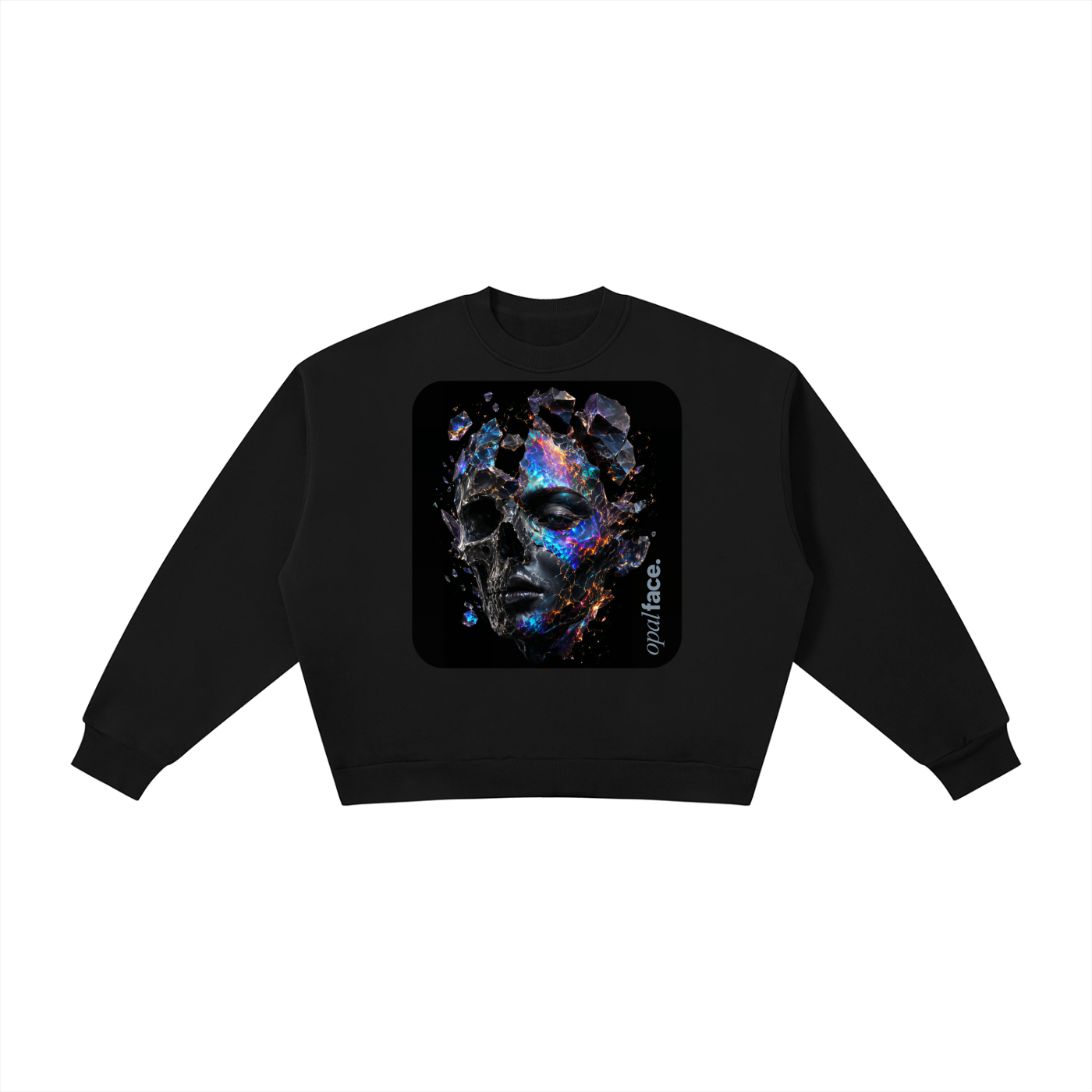 Not Just a Boxy Fleece Crewneck Sweatshirt