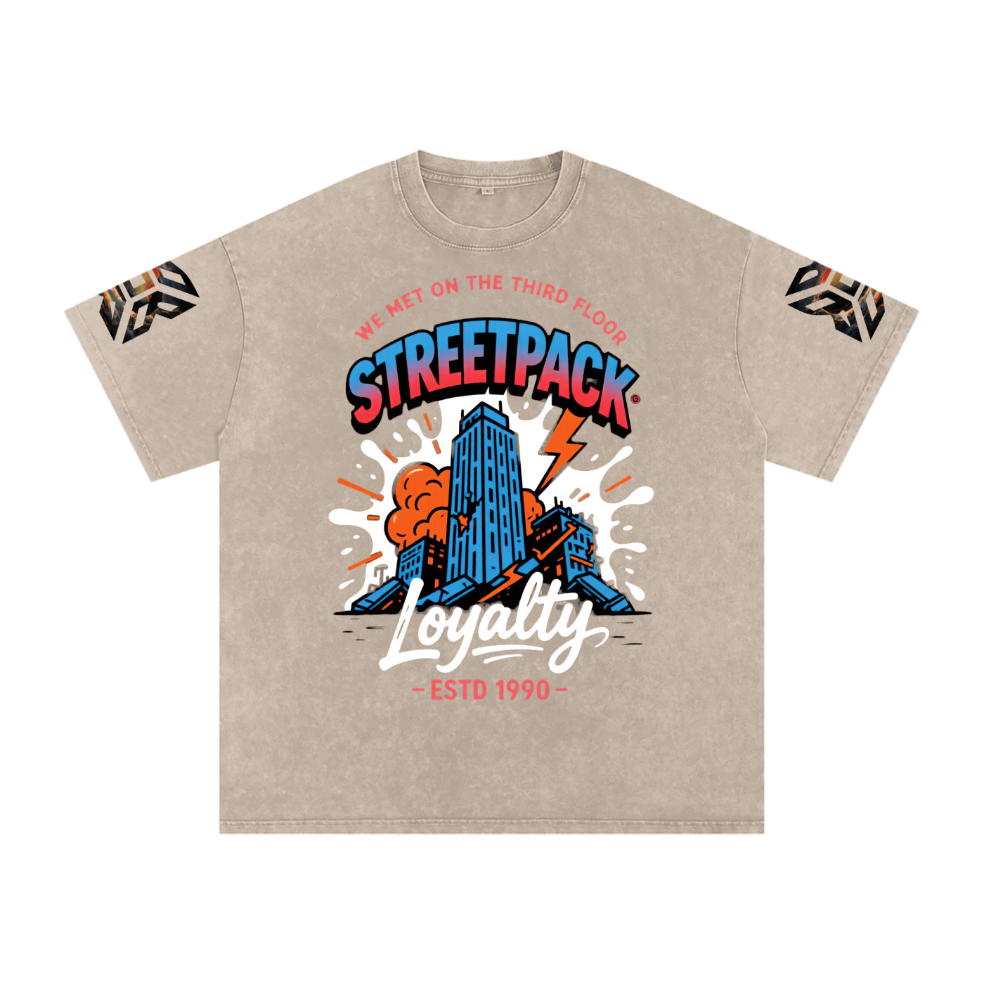 Not Just Another Snow Washed Oversized Cotton T-Shirt Third Floor Loyalty