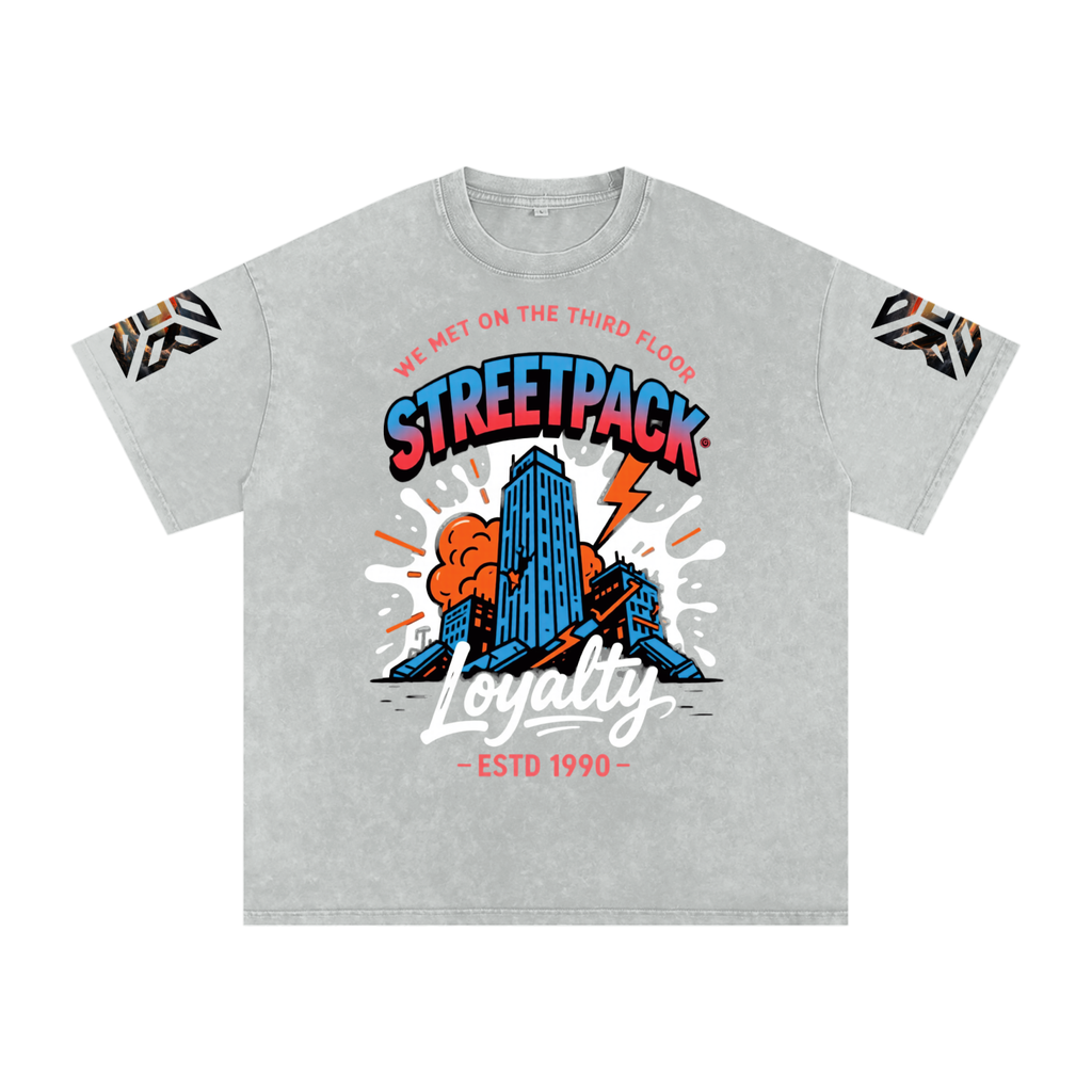 Not Just Another Snow Washed Oversized Cotton T-Shirt Third Floor Loyalty