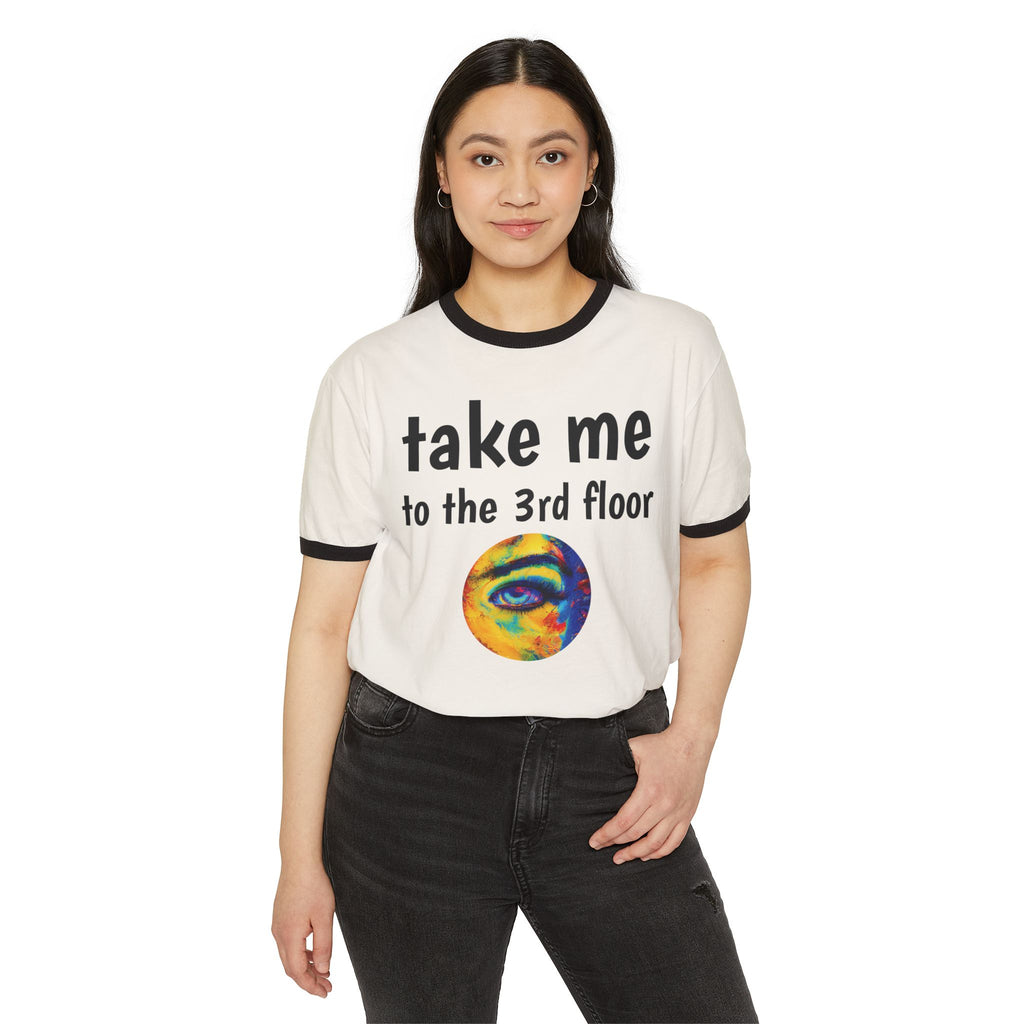 Not A Plain Essential Take Me to the 3rd Floor Ringer Tee — Daydream T-Shirt