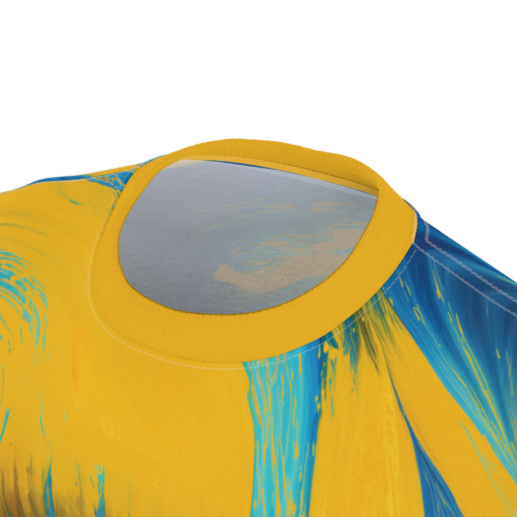 Solar Gaze Opal Eye Tee Bold Yellow & Blue T-Shirt