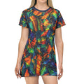 Opal Color Brushstroke T-Shirt Dress