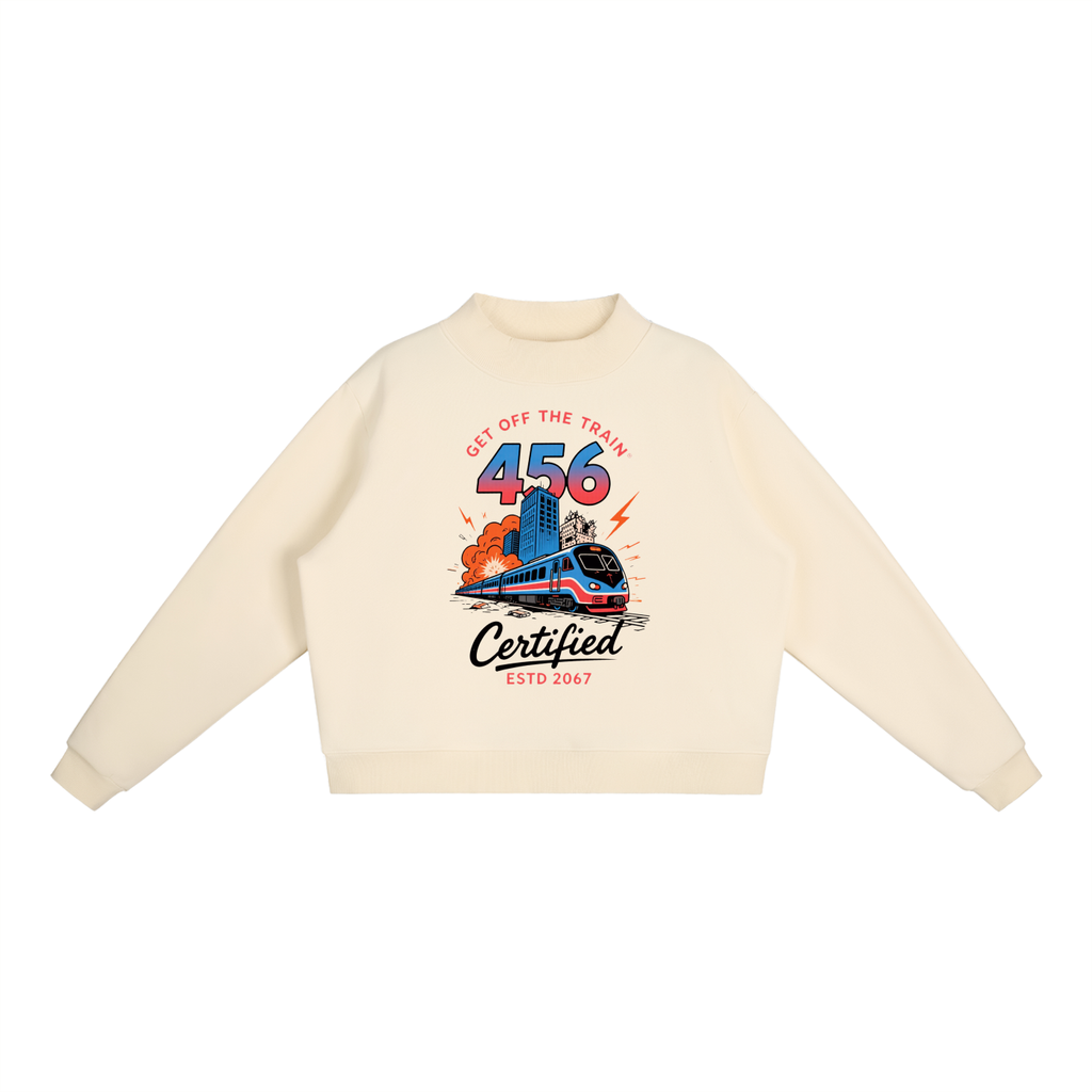 Not Your Usual 456 Certified Essential Fleece Mock-Neck Crew Sweatshirt