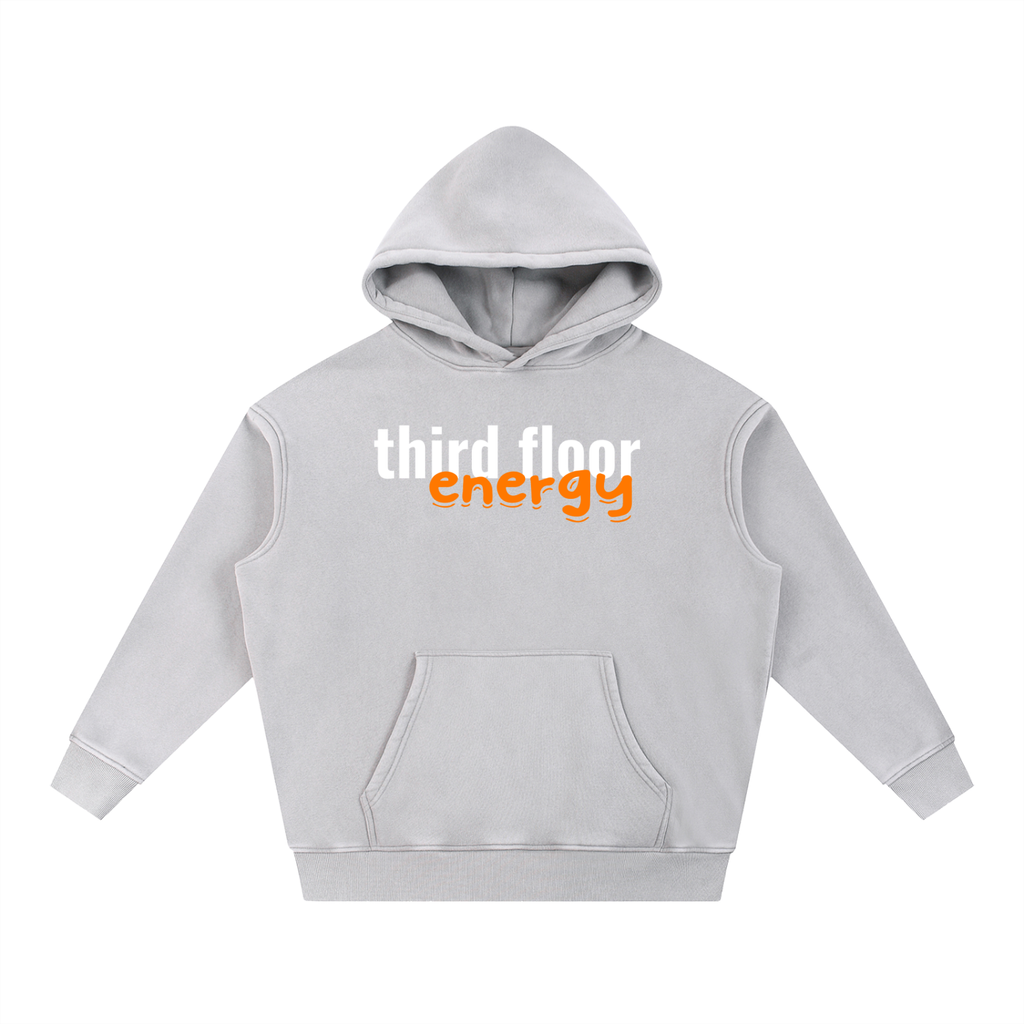 Not Calm Third Floor Energy Snow Wash Oversized Hoodie