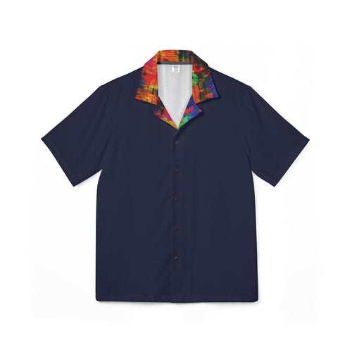 Hawaiian Camp Shirt, Not Regular Energy Midnight Mirage Opal Button-Up