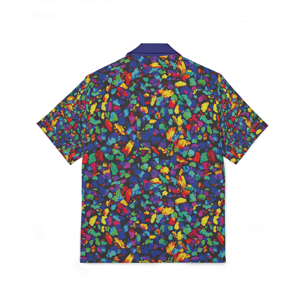 Not Here To Behave Opal Mosaic Hawaiian Camp Shirt Confetti Current