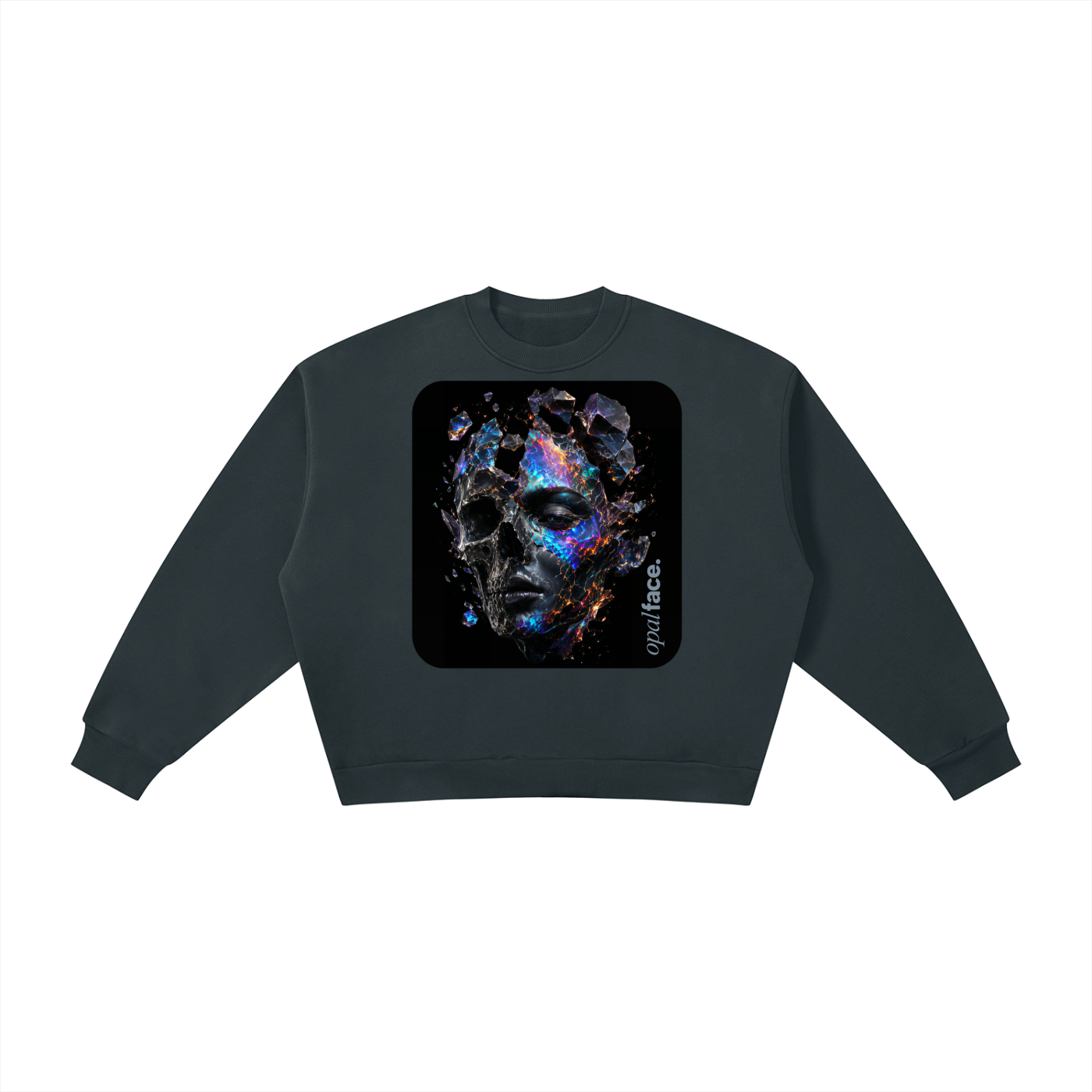 Not Just a Boxy Fleece Crewneck Sweatshirt