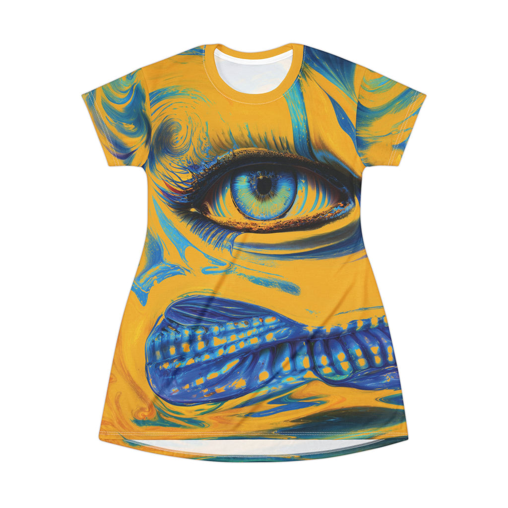 Surreal Opal Blue Eye T-Shirt Dress
