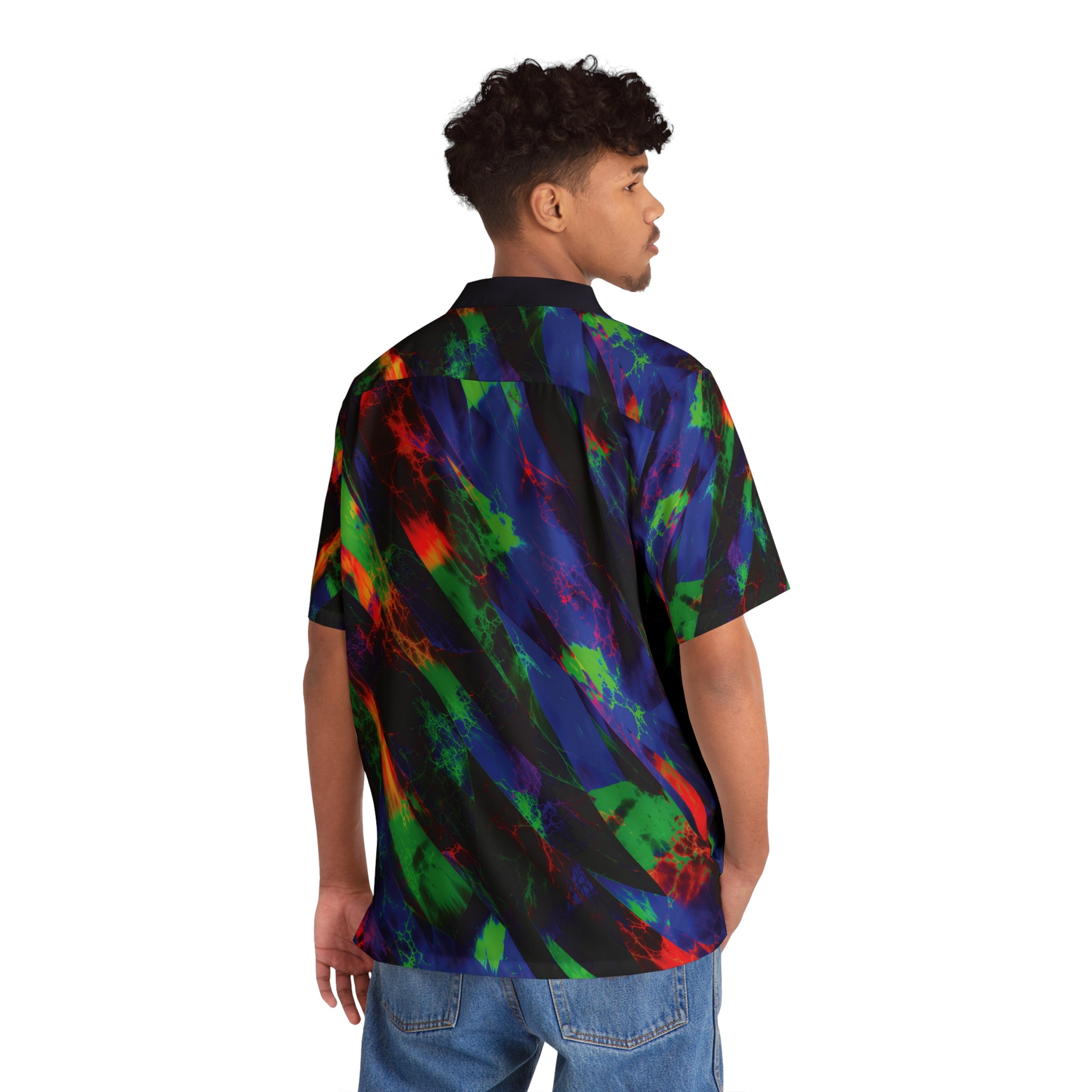 Not For The Colour Shy Opal Brushstroke Hawaiian Shirt