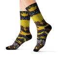 Socks, The Coolest Golden Swirl Art Crew Socks