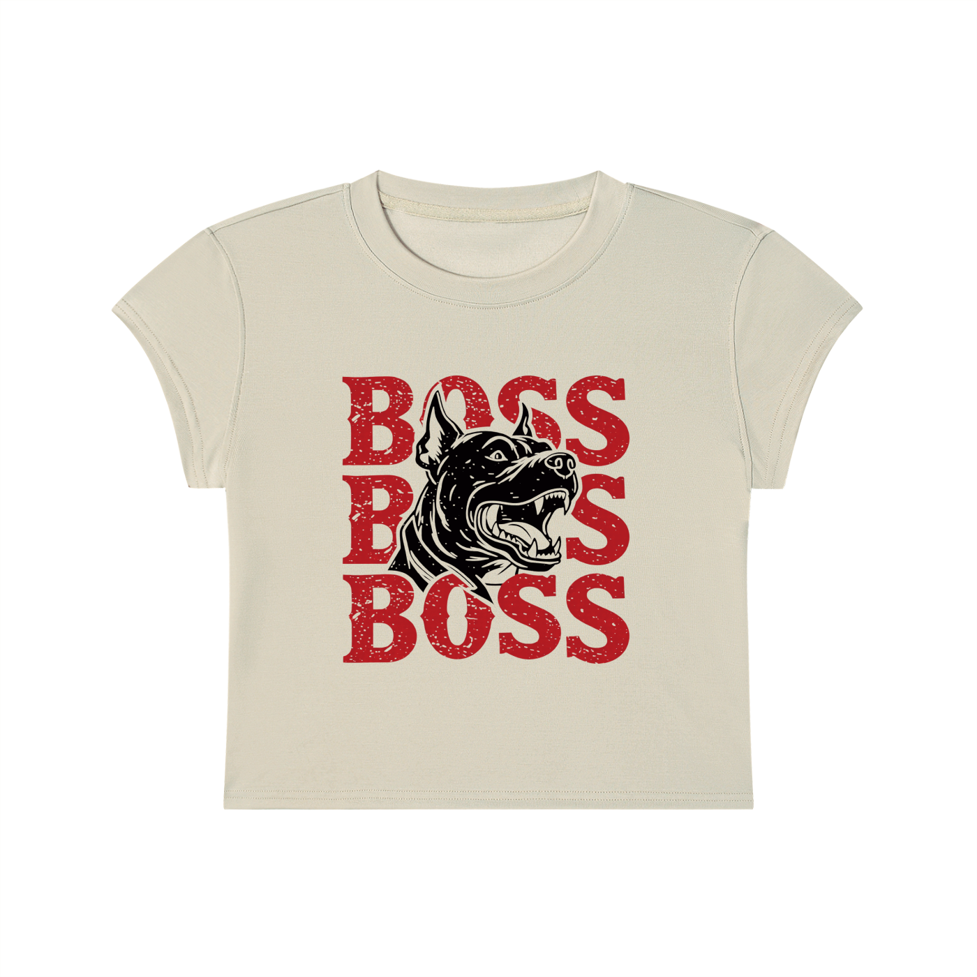 Not Silent Women's Slim-Fit Cropped T-Shirt - Boss Bark Women’s Crop Tee