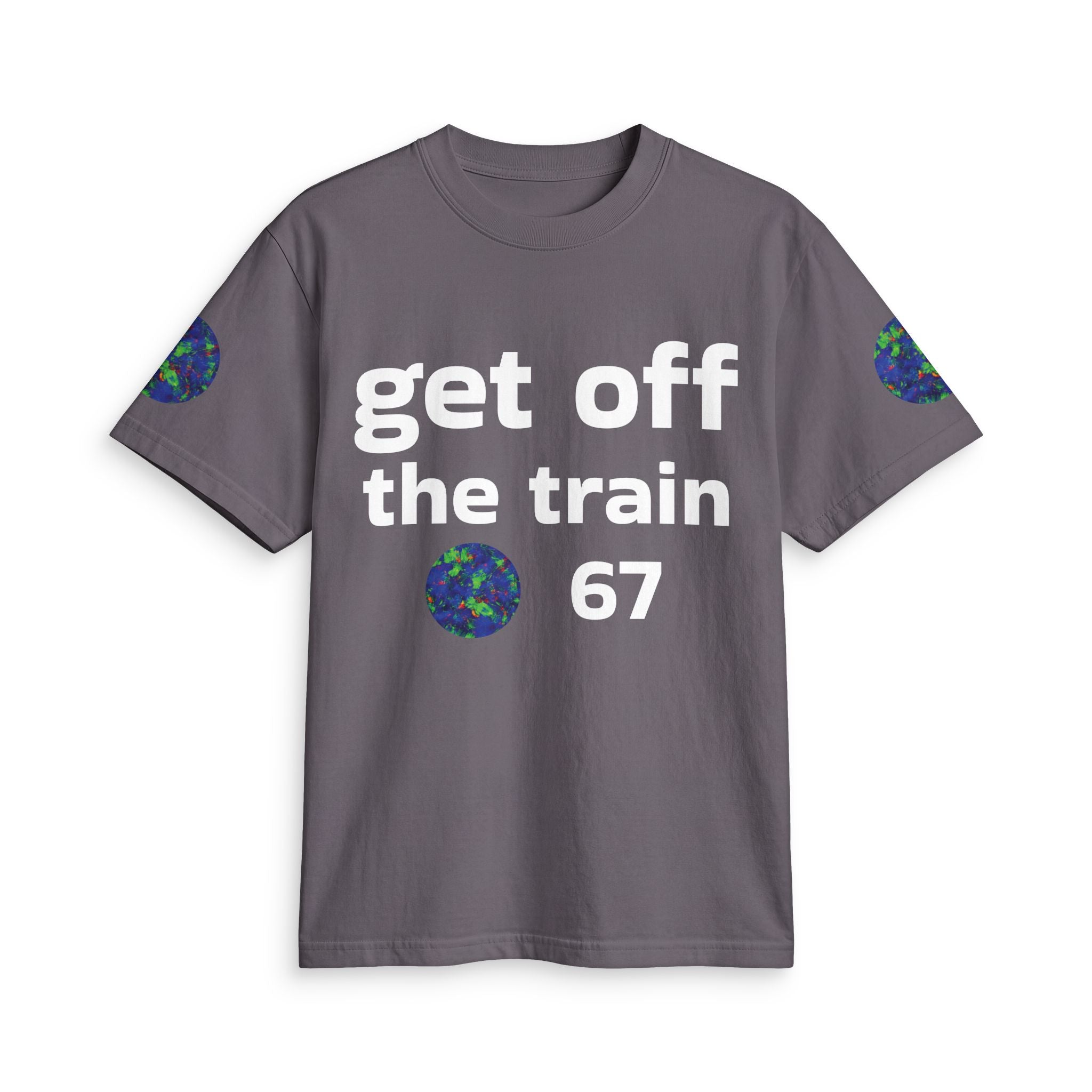 Not Just Shelf Filler Get Off the Train 67 T‑Shirt — 'doop de doop' Graphic Tee