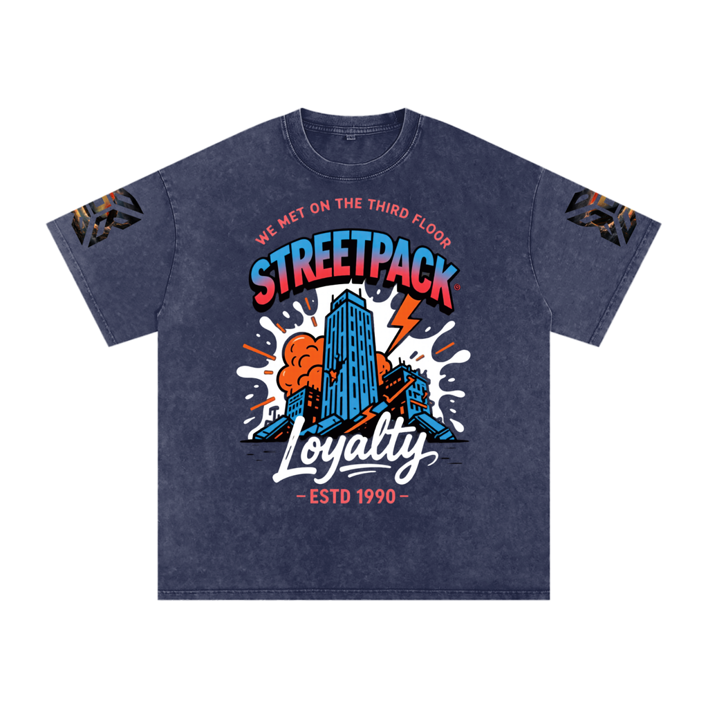 Not Just Another Snow Washed Oversized Cotton T-Shirt Third Floor Loyalty