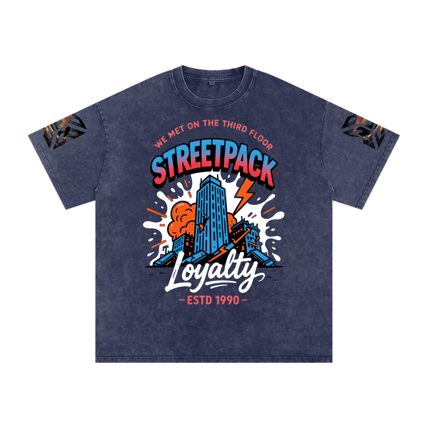 Not Just Another Snow Washed Oversized Cotton T-Shirt Third Floor Loyalty
