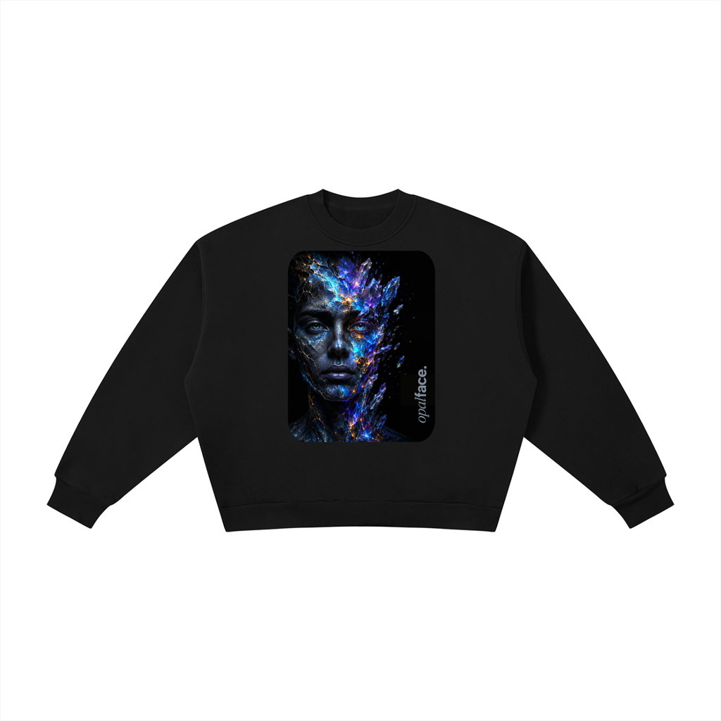 Not a Fractured Radiance Boxy Fleece Crewneck Sweatshirt