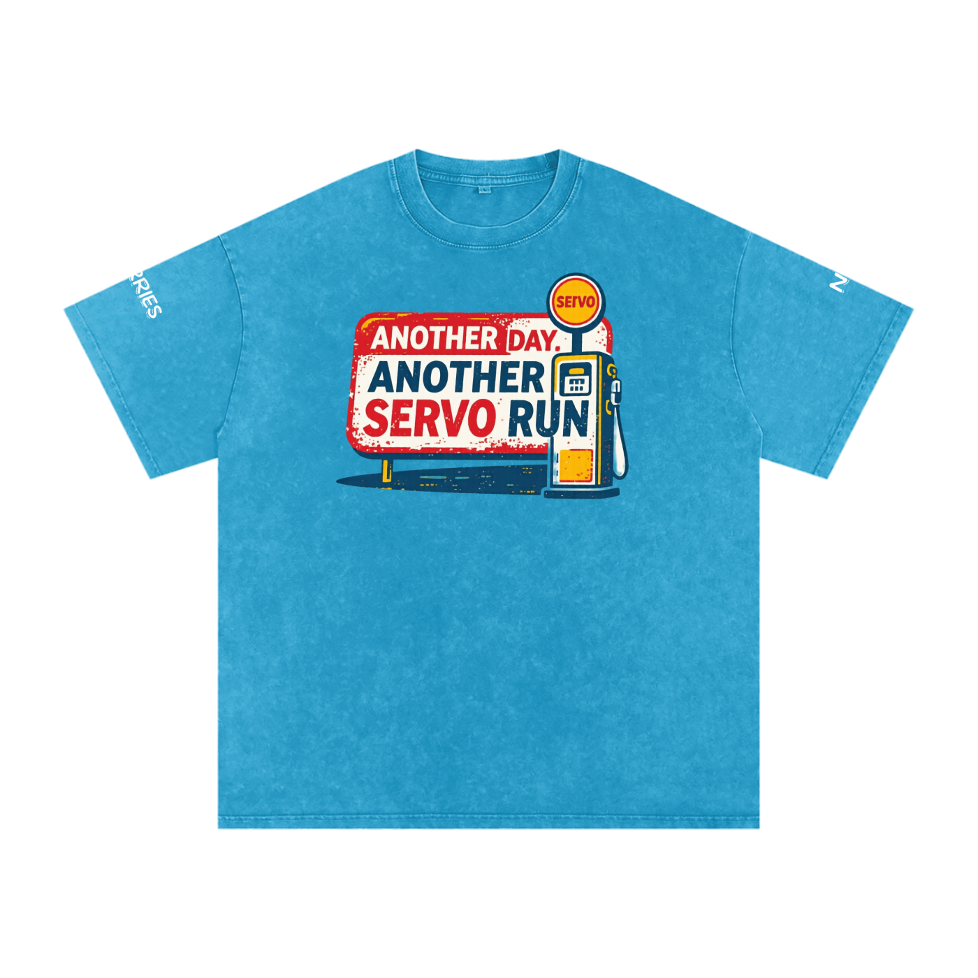 Not the Usual Snow Washed Oversized Cotton T-Shirt Another Day Servo Run Tee