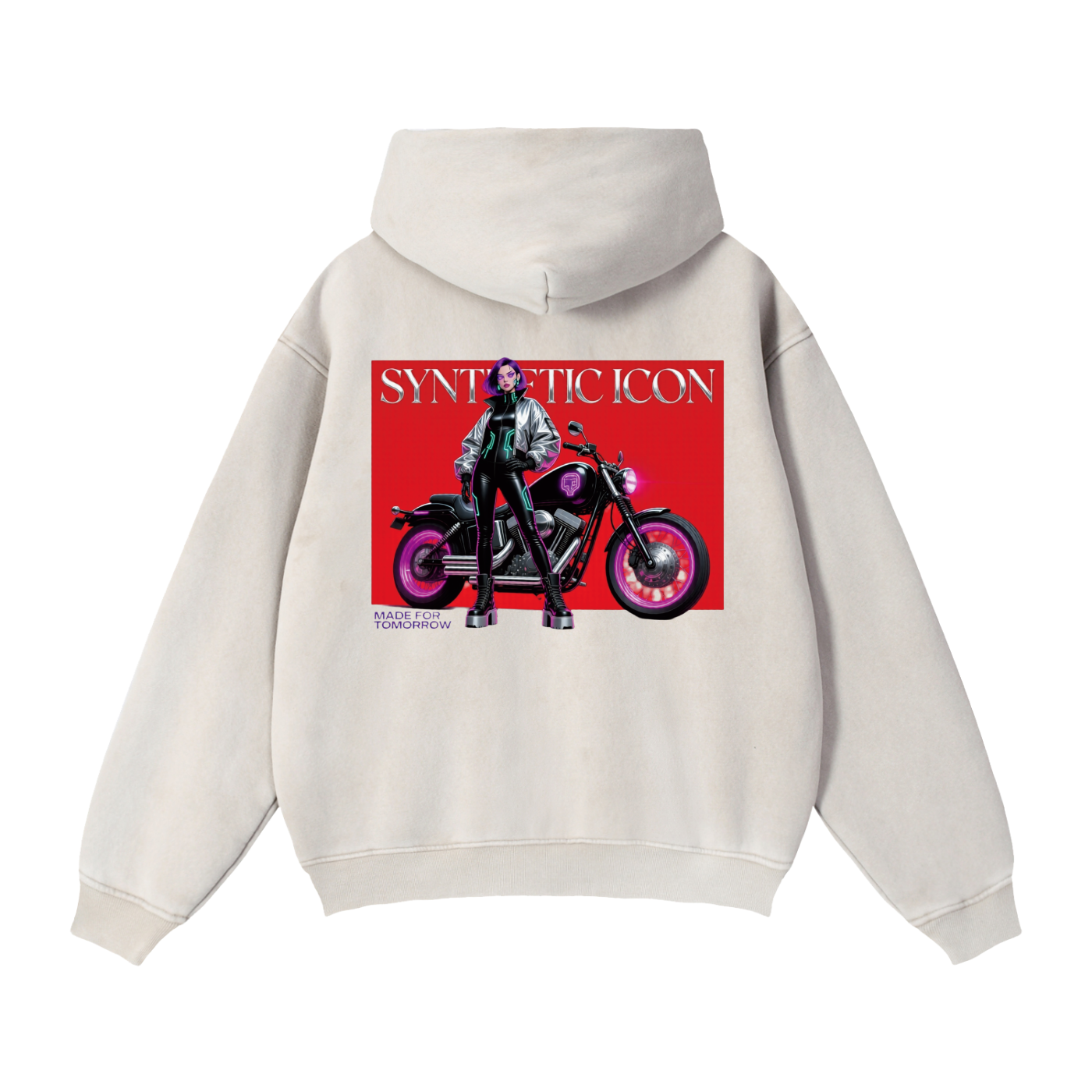 Hoodie, Zip-Through Boxy Fleece Not Made for the Background