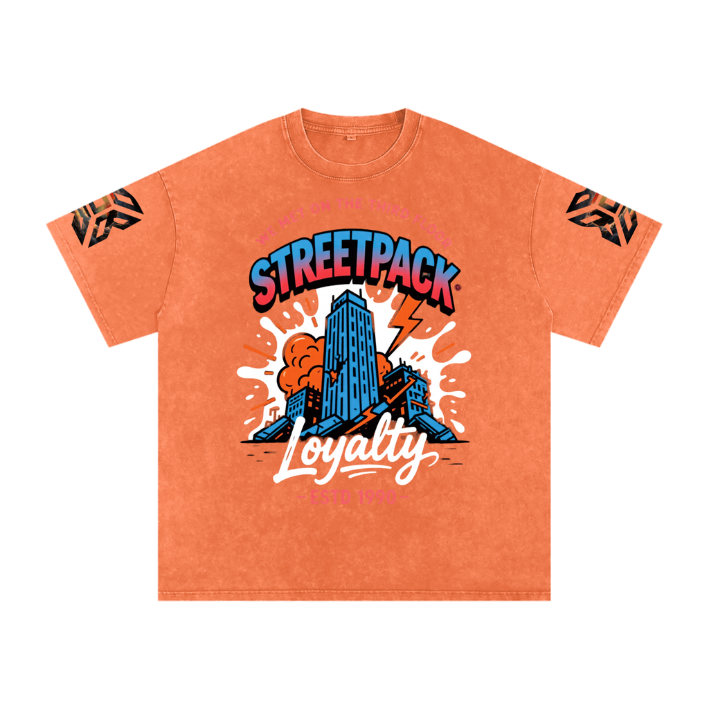 Not Just Another Snow Washed Oversized Cotton T-Shirt Third Floor Loyalty