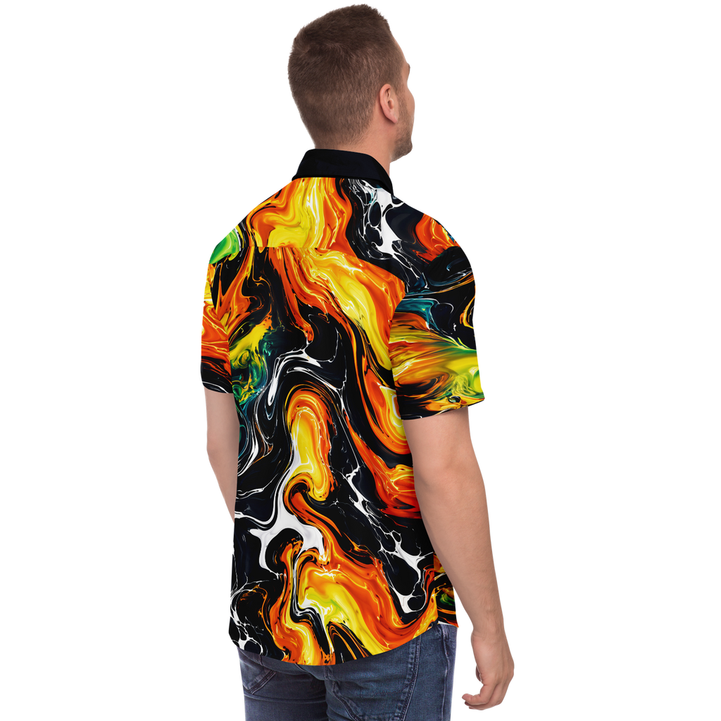Short Sleeve Shirt, Not Your Normal Statement Shirt – Vibrant Graphic Button Down