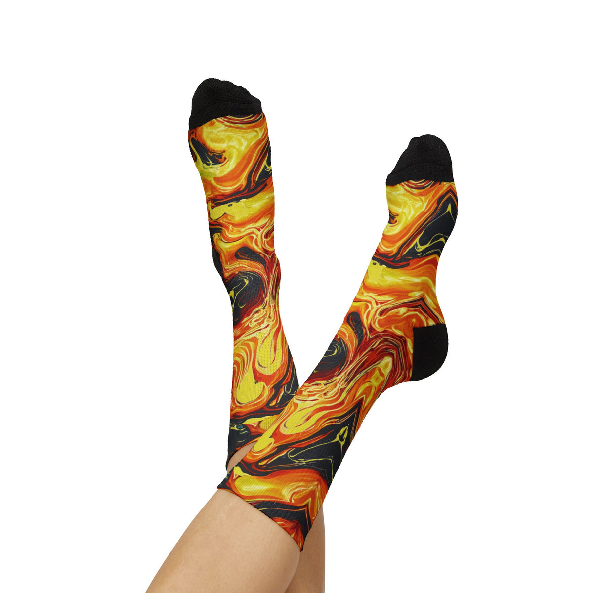 Socks, The Coolest Inferno Swirl Crew Socks