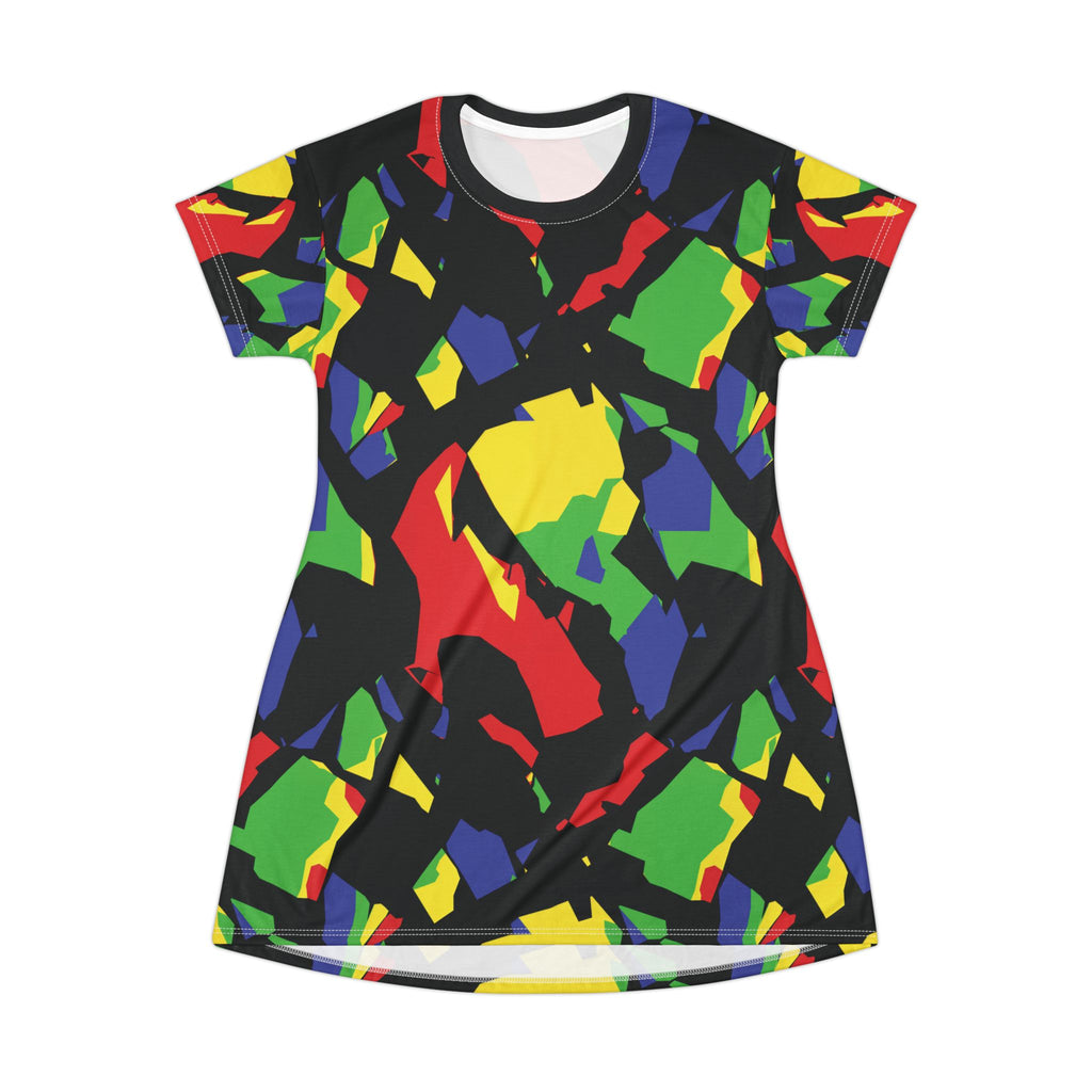 Black Opal Color Block Print T-Shirt Dress
