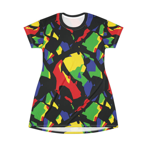 Black Opal Color Block Print T-Shirt Dress