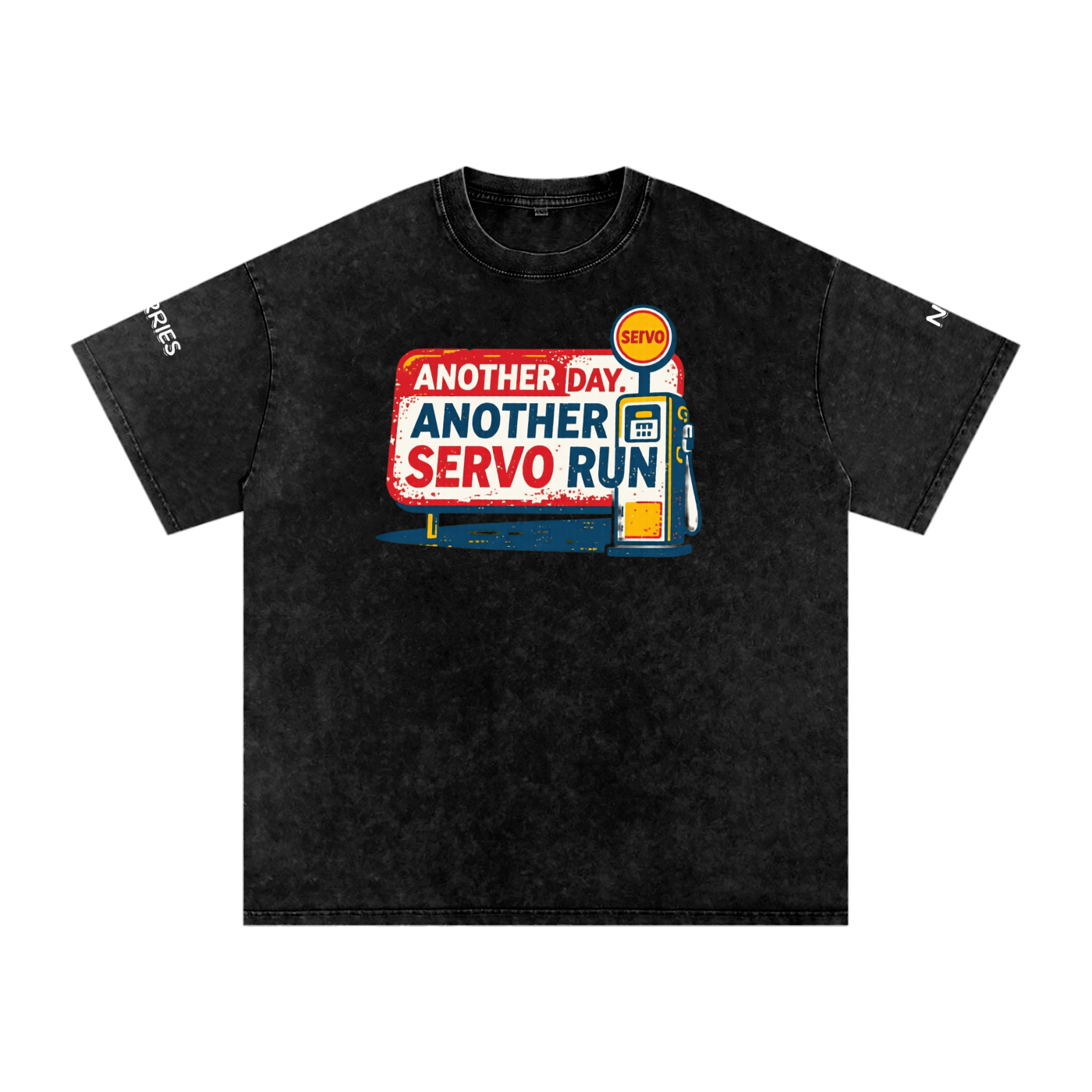 Not the Usual Snow Washed Oversized Cotton T-Shirt Another Day Servo Run Tee