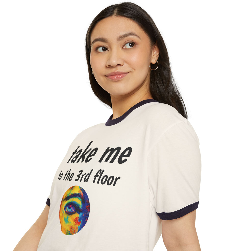 Not A Plain Essential Take Me to the 3rd Floor Ringer Tee — Daydream T-Shirt
