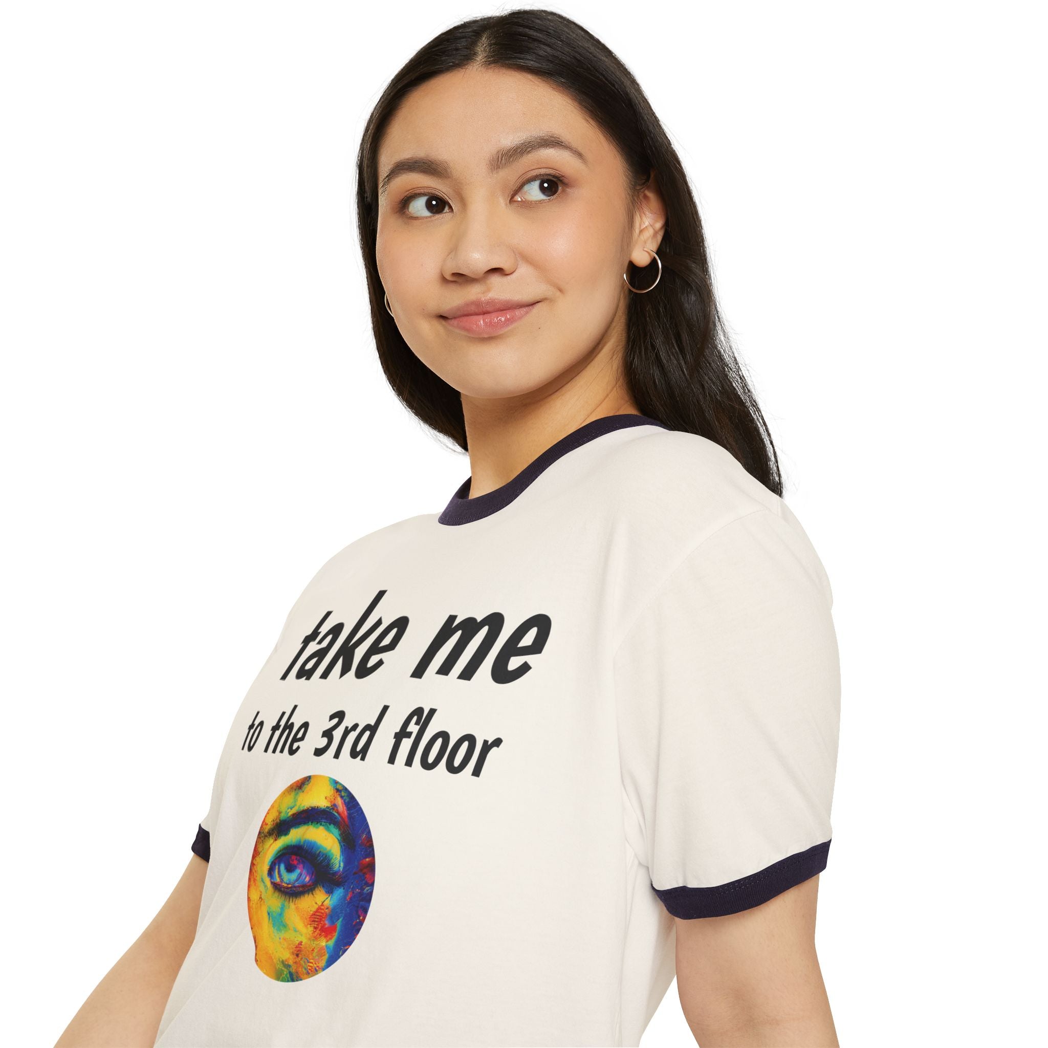 Not A Plain Essential Take Me to the 3rd Floor Ringer Tee — Daydream T-Shirt