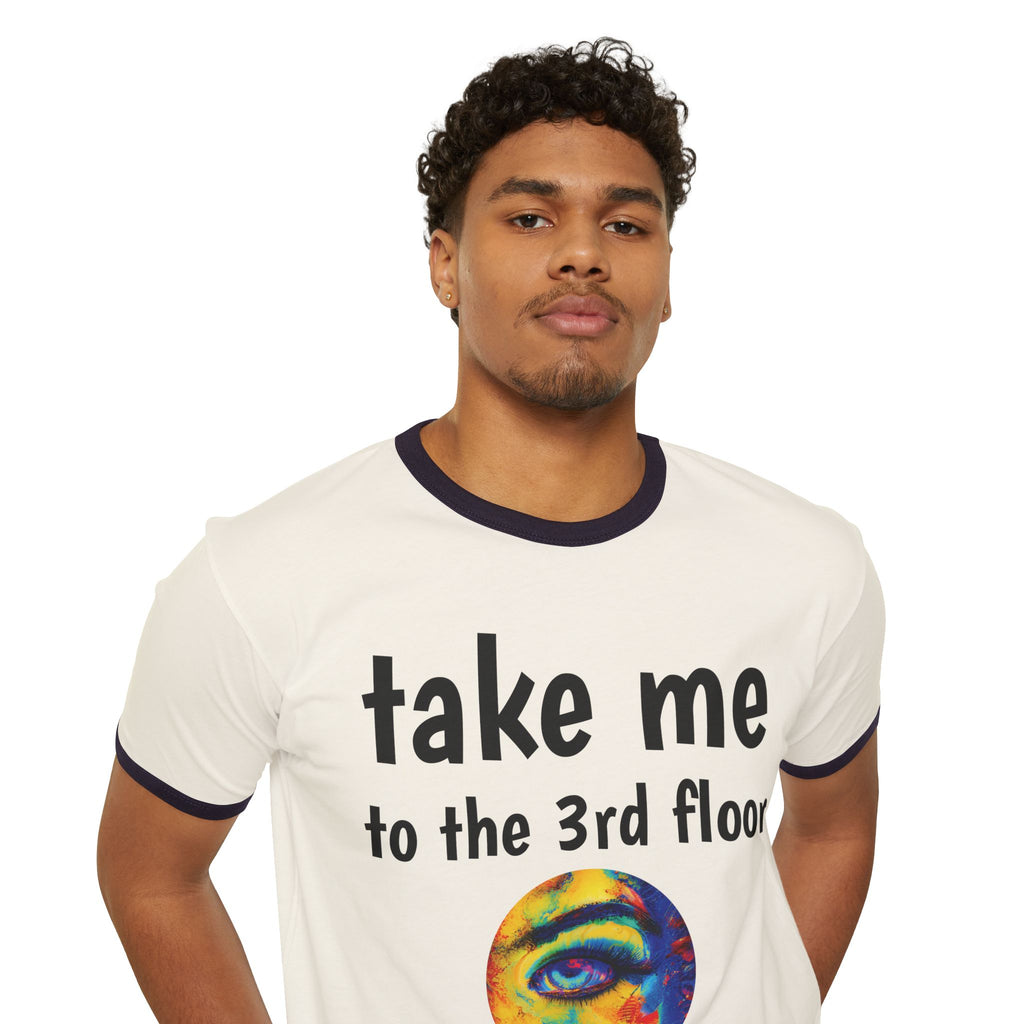 Not A Plain Essential Take Me to the 3rd Floor Ringer Tee — Daydream T-Shirt