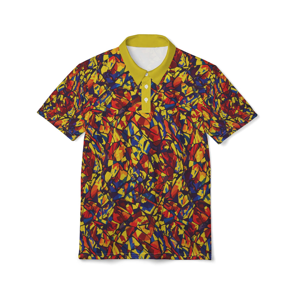 Opal Mosaic Polo Shirt Bold Red, Yellow & Blue