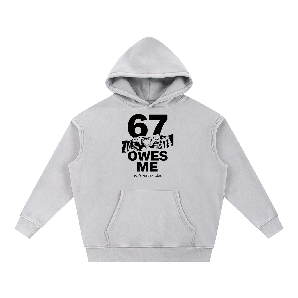 Not Basic Fit Culture Snow Wash Fleece Oversize Hoodie No Fake Peace 67
