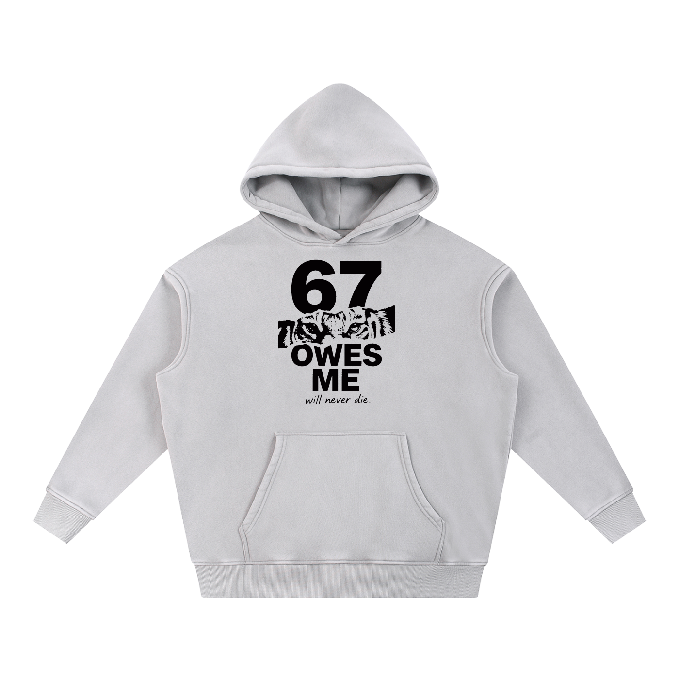Not Basic Fit Culture Snow Wash Fleece Oversize Hoodie No Fake Peace 67