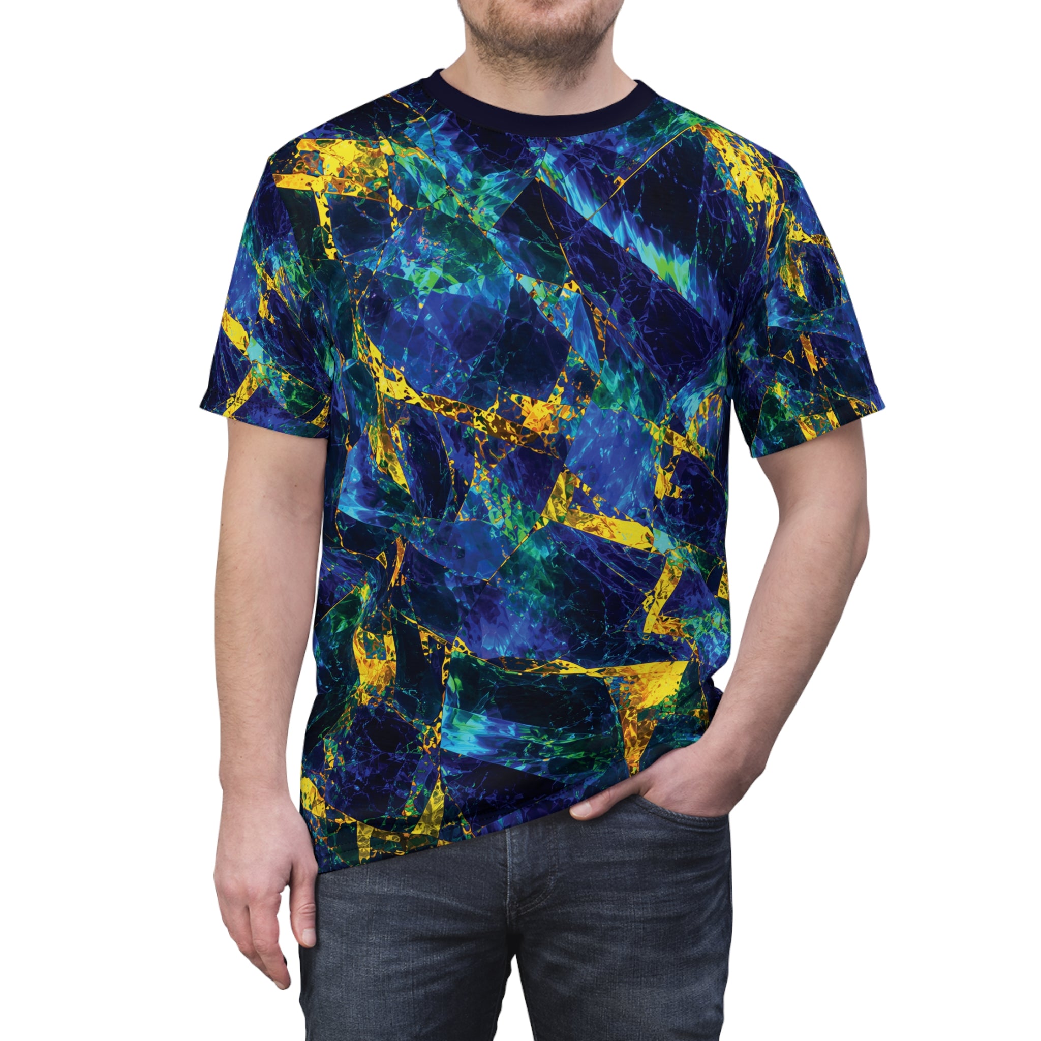 Blue Green Opal Tee Abyssal Gold Shard T-Shirt
