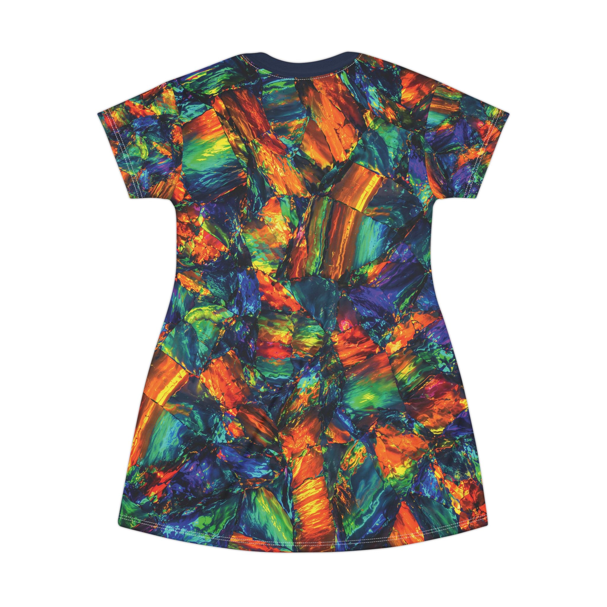 Opal Color Brushstroke T-Shirt Dress