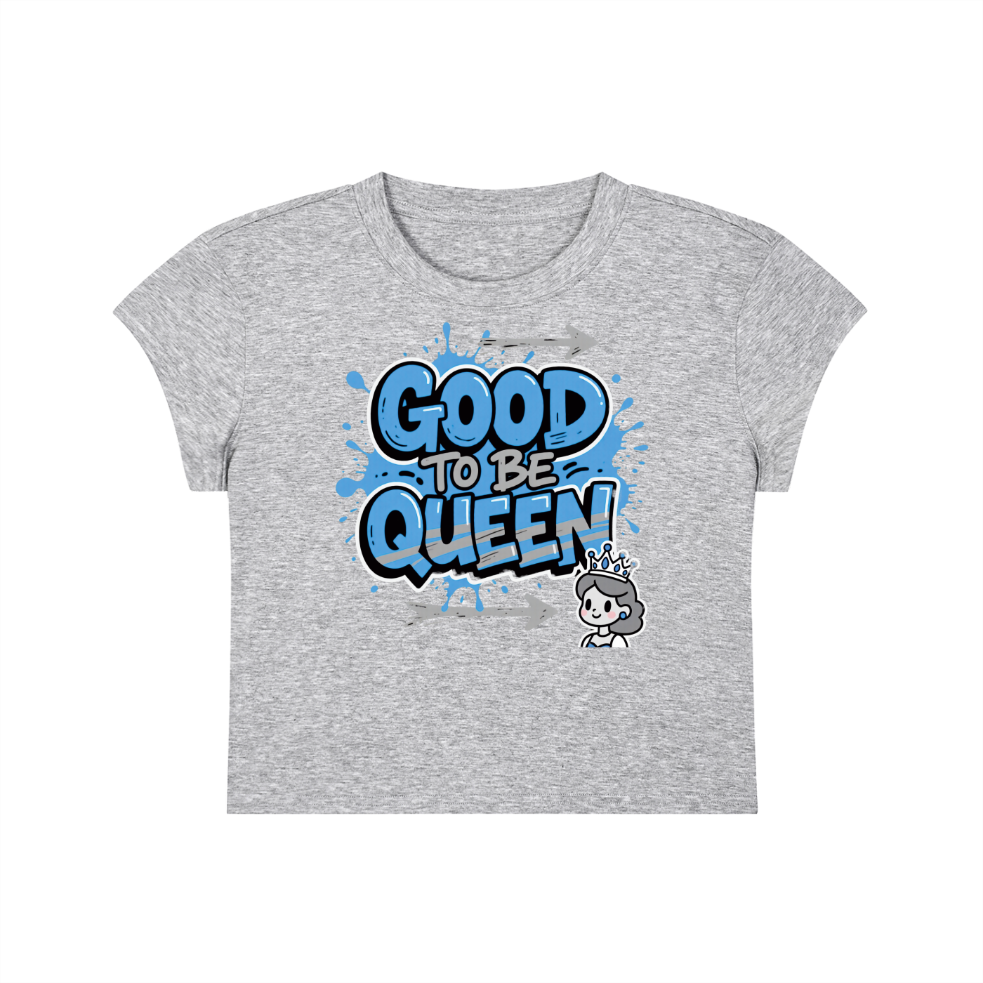 Not Silent Women's Slim-Fit Cropped T-Shirt - Good To Be Queen Tee