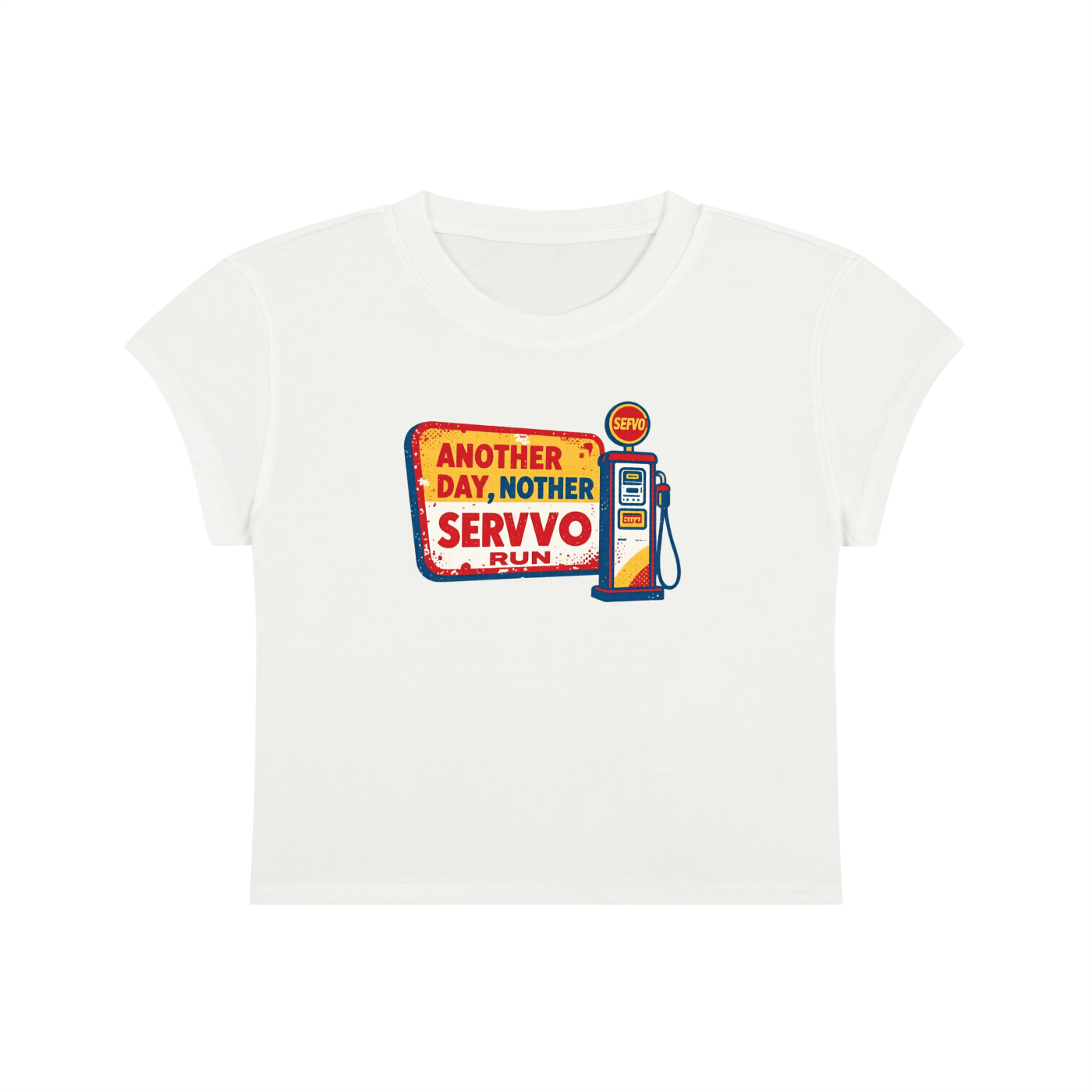 Not Silent Women's Slim-Fit Cropped T-Shirt - Another Day, Nother Servo Run Crop Tee