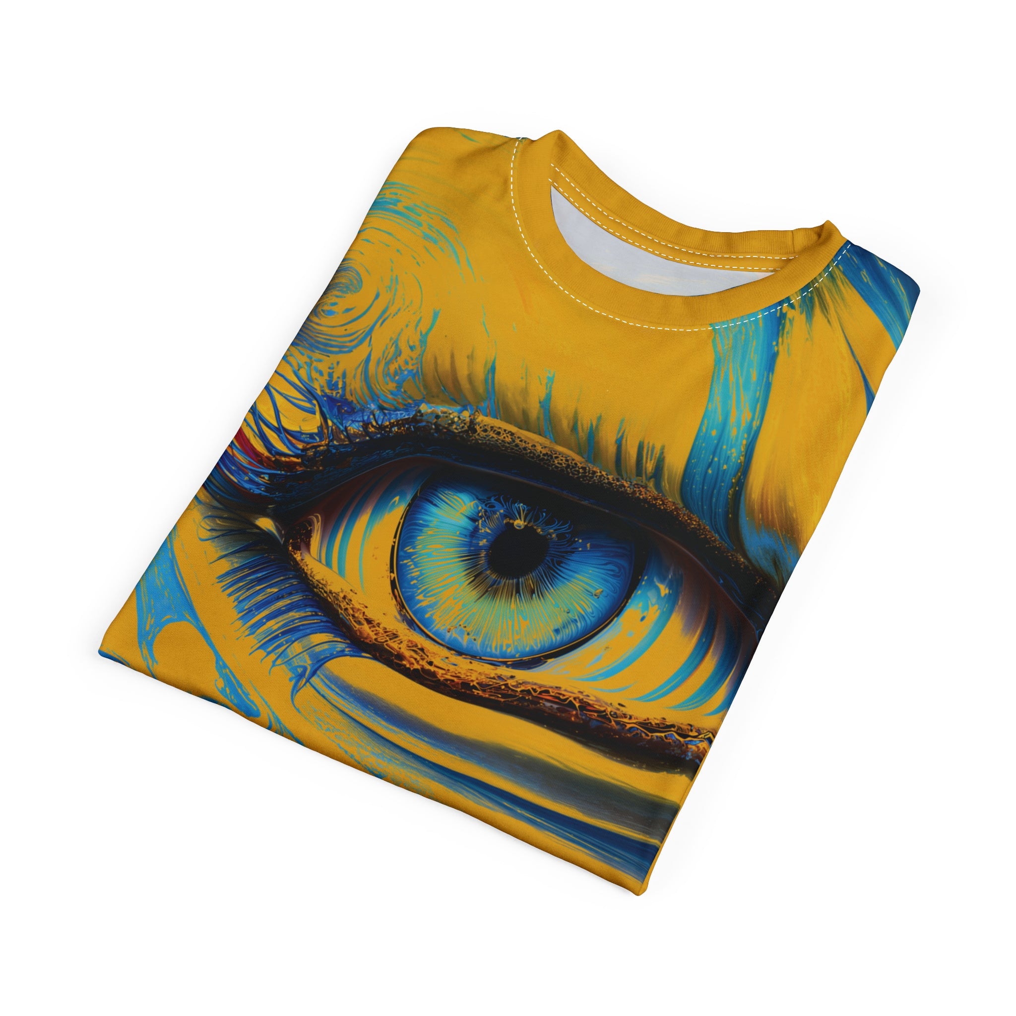 Solar Gaze Opal Eye Tee Bold Yellow & Blue T-Shirt