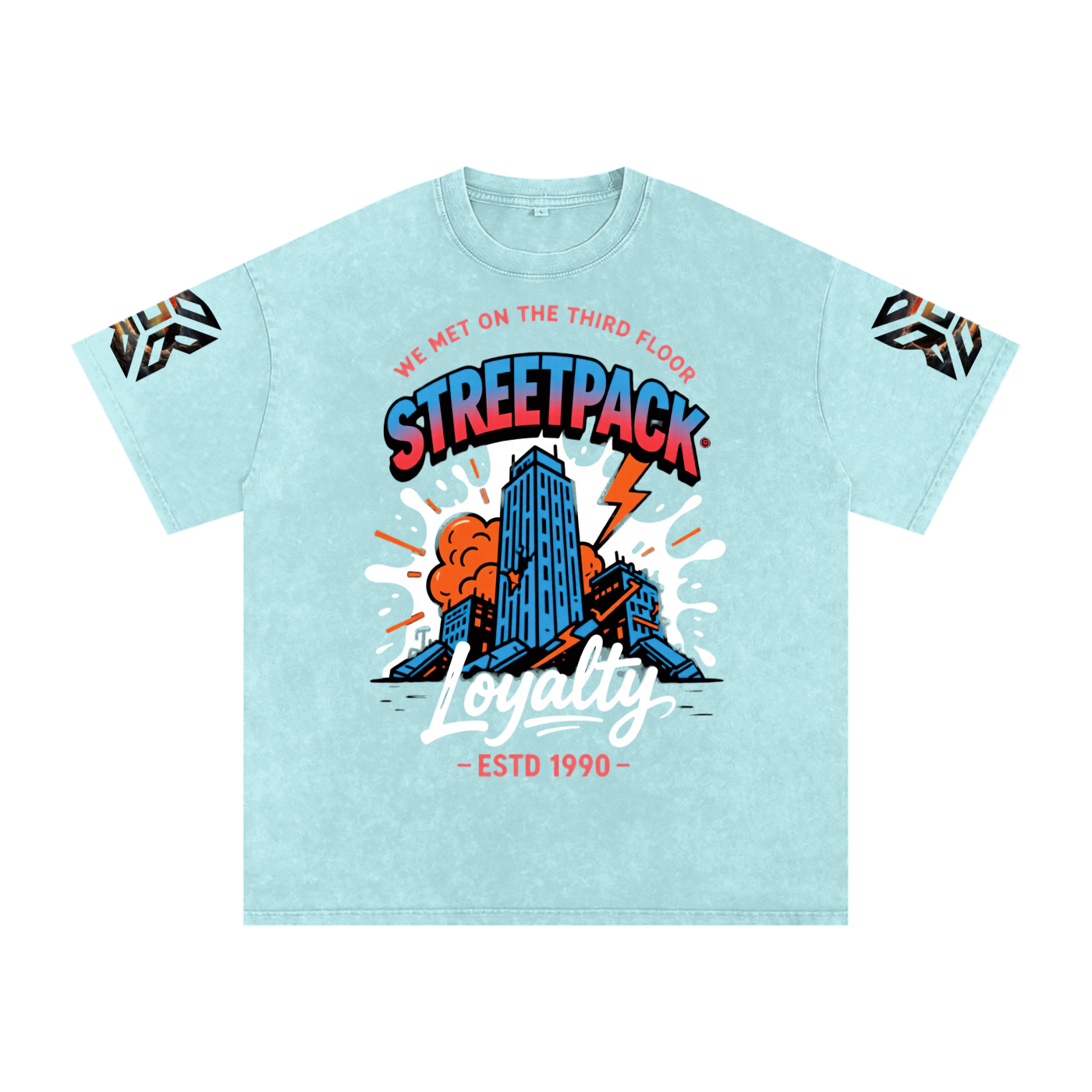 Not Just Another Snow Washed Oversized Cotton T-Shirt Third Floor Loyalty